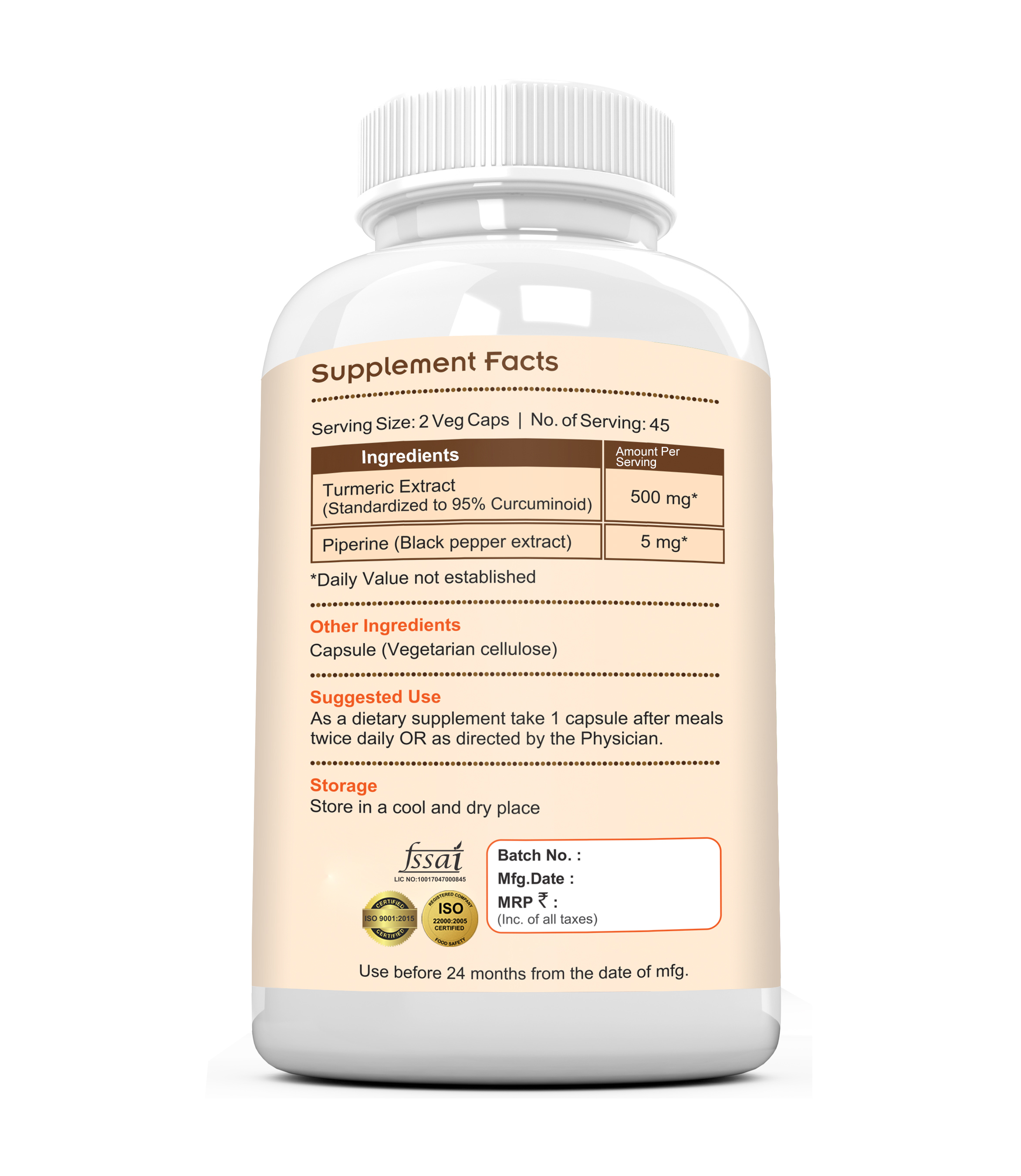 CURCUMIN PIPERINE Capsules