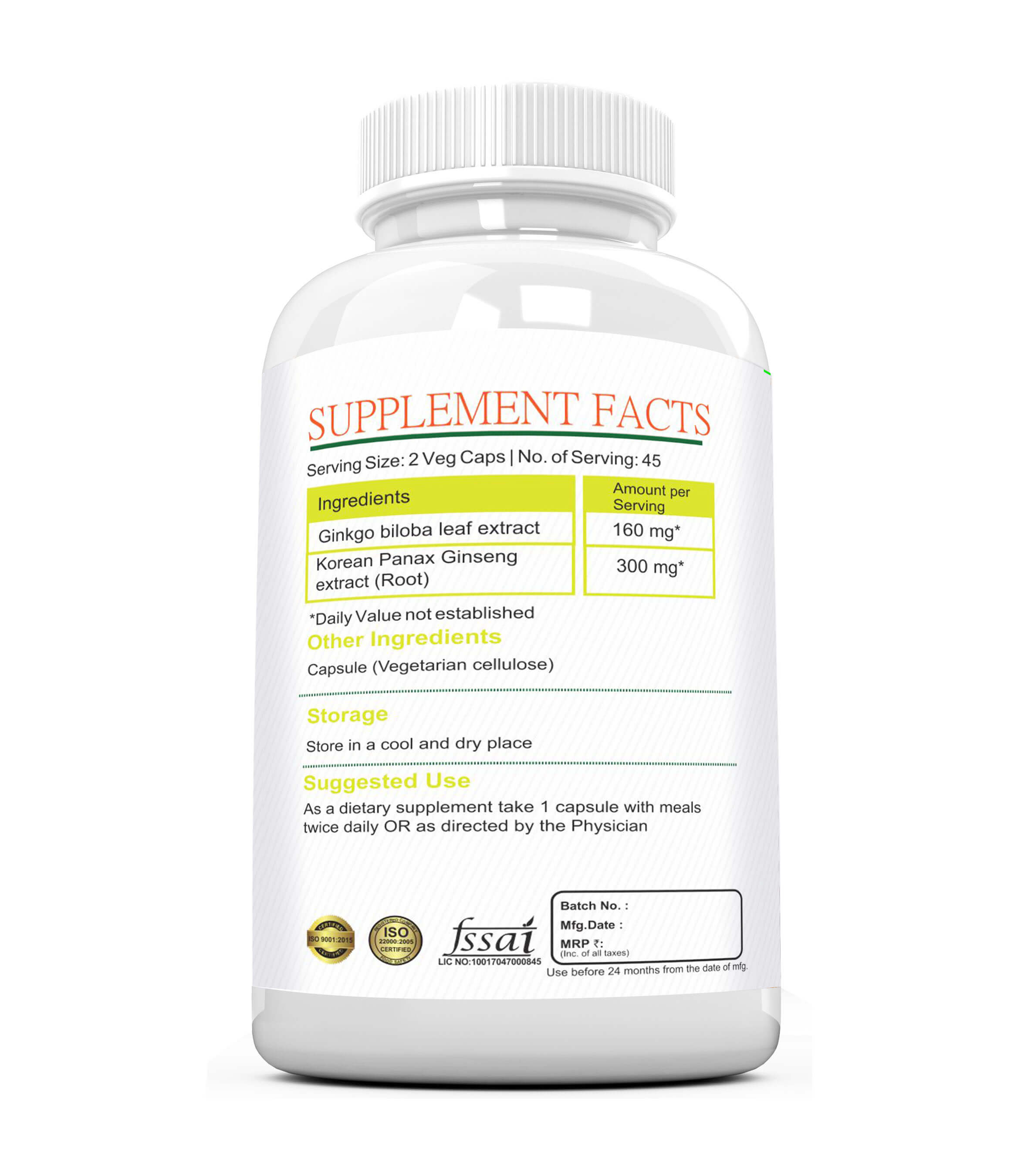 GINSENG WITH GINKGOBILOBA Capsules