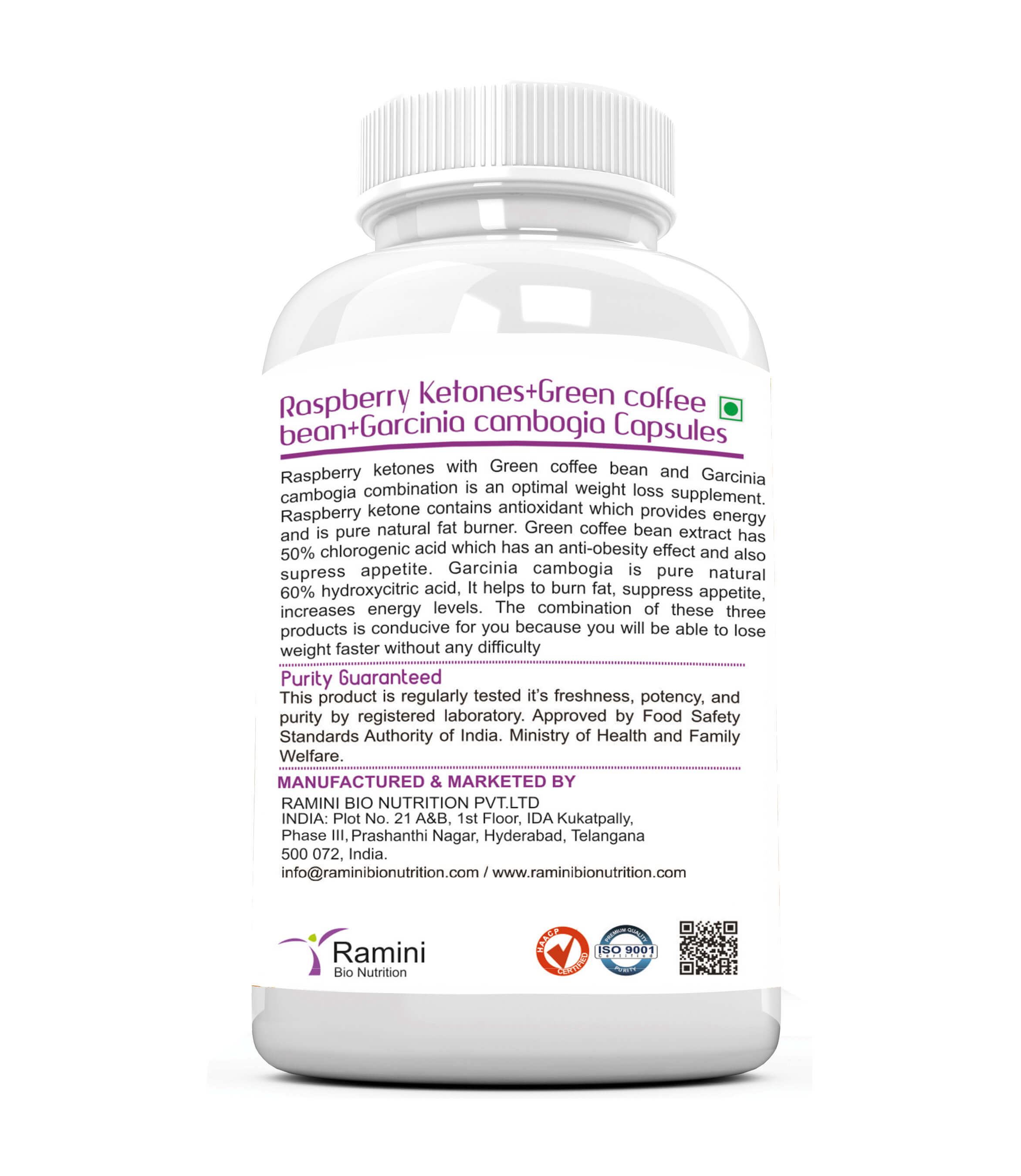 RASPBERRY KETONES WITH GREEN COFFEE BEAN AND GARCINIA CAMBOGIA Capsules