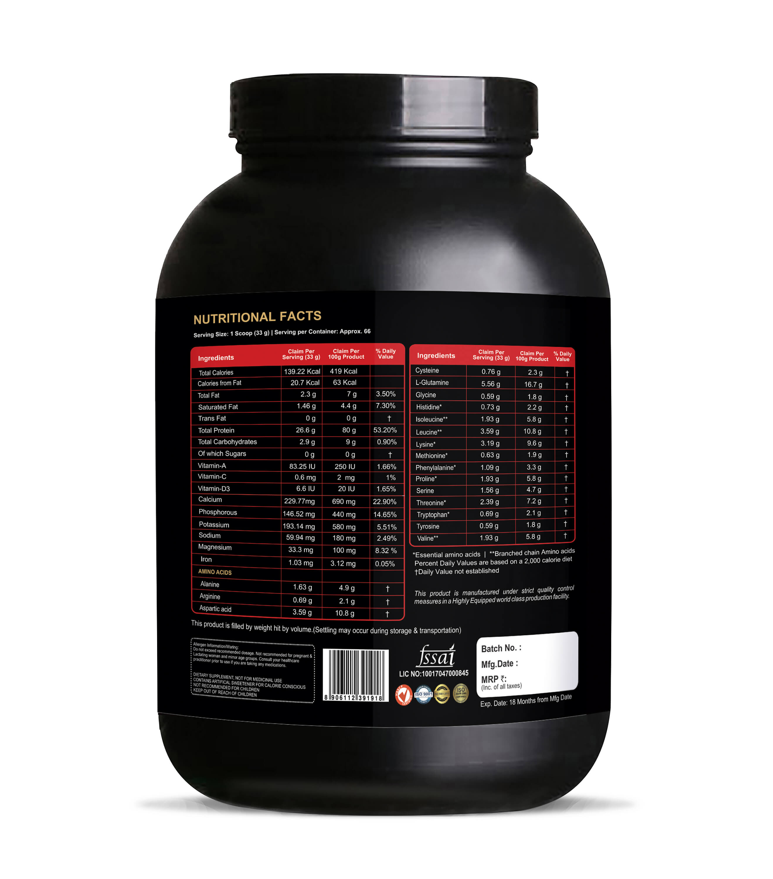 RAW WHEY PROTEIN 80%