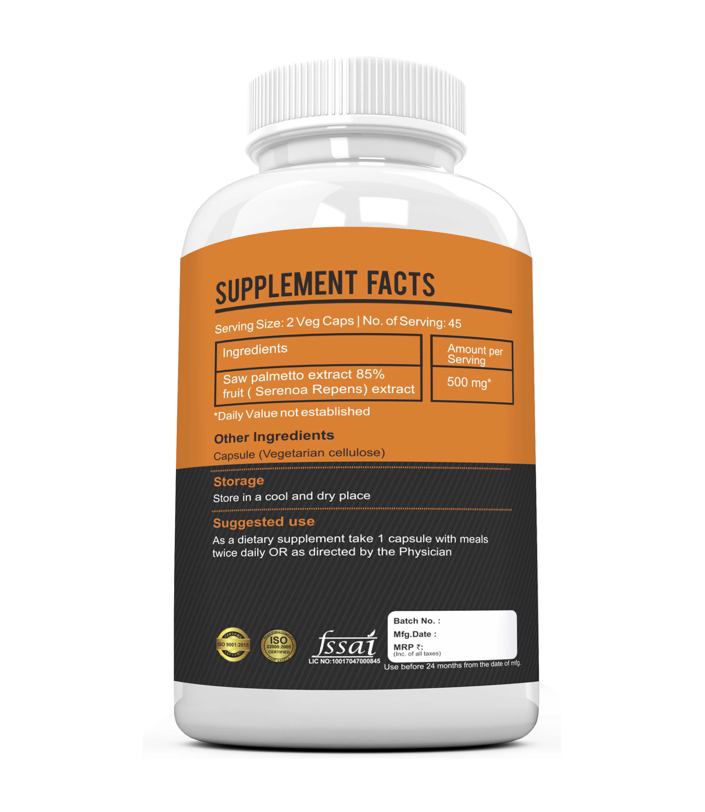 SAW PALMETTO 500 mg Capsules